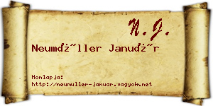 Neumüller Január névjegykártya